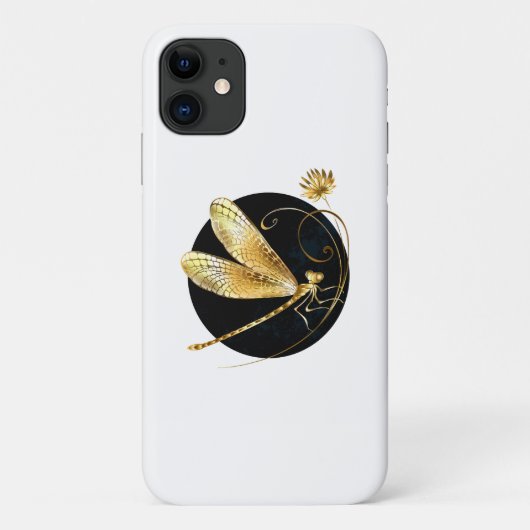 黒い円を描いたゴールデントンボ Case-Mate iPhoneケース (裏面)