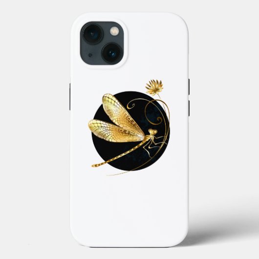 黒い円を描いたゴールデントンボ Case-Mate iPhoneケース (裏面)