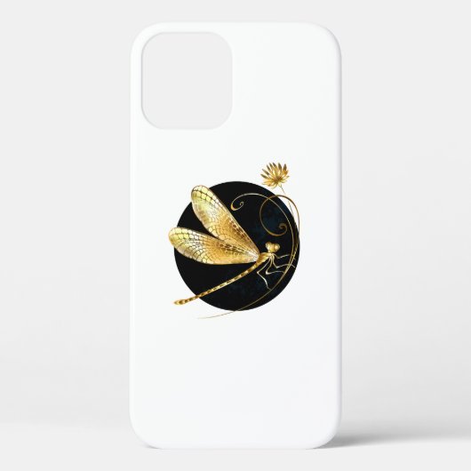 黒い円を描いたゴールデントンボ Case-Mate iPhoneケース (裏面)