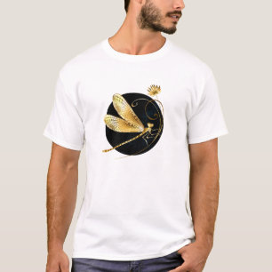 黒い円を描いたゴールデントンボ Tシャツ