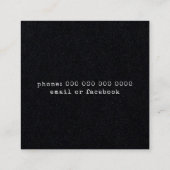 黒い円モノグラム スクエア名刺 (裏面)