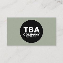 黒い円 – 暖かい灰色 名刺