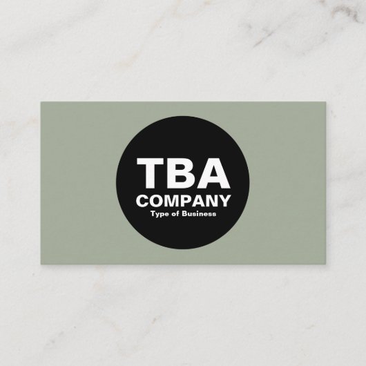 黒い円 – 暖かい灰色 名刺 (正面)