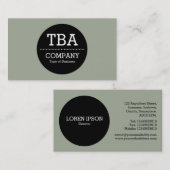 黒い円v2 – ウォームグレー 名刺 (正面/裏面)