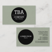 黒い円v2 – ウォームグレー 名刺 (正面/裏面)