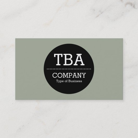 黒い円v2 – ウォームグレー 名刺 (正面)