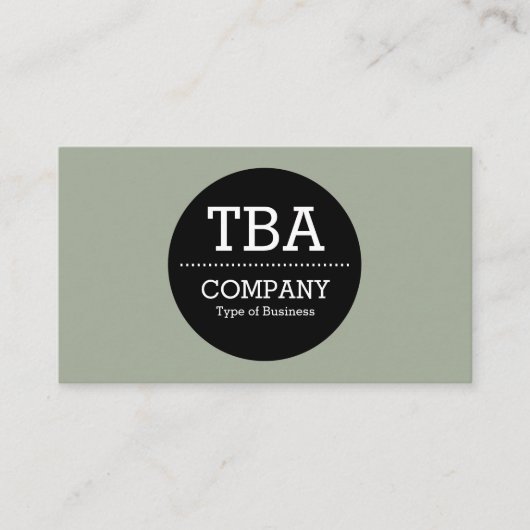 黒い円v2 – ウォームグレー 名刺 (正面)