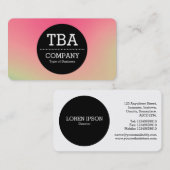 黒い円v2 – ソフトグラデーション名刺 名刺 (正面/裏面)