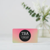 黒い円v2 – ソフトグラデーション名刺 名刺 (スタンド正面)