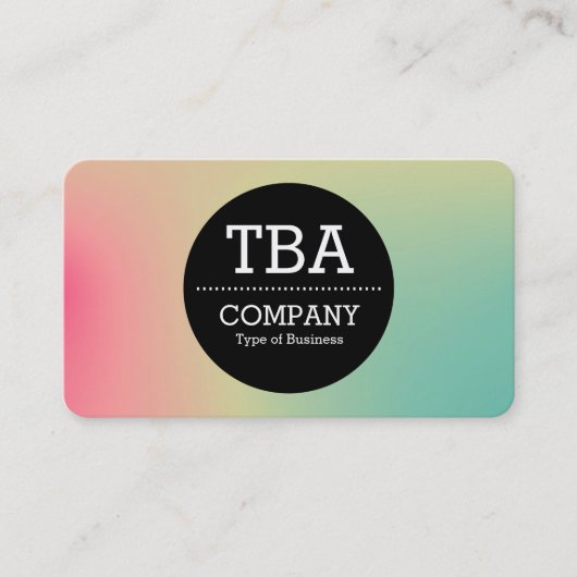 黒い円v2 – ソフトグラデーション名刺 名刺 (正面)