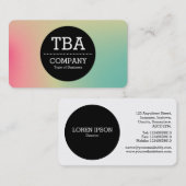 黒い円v2 – ソフトグラデーション名刺 名刺 (正面/裏面)
