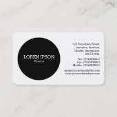 黒い円v2 – ソフトグラデーション名刺 名刺 (裏面)