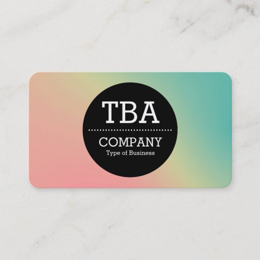 黒い円v2 – ソフトグラデーション名刺 名刺 (正面)