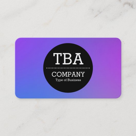 黒い円v2 – ソフトグラデーション 名刺 (正面)