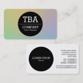 黒い円v2 – ソフトグラデーション 名刺 (正面/裏面)