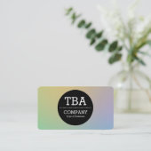 黒い円v2 – ソフトグラデーション 名刺 (スタンド正面)