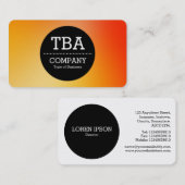 黒い円v2 – ソフトグラデーション 名刺 (正面/裏面)