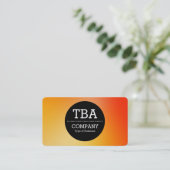 黒い円v2 – ソフトグラデーション 名刺 (スタンド正面)