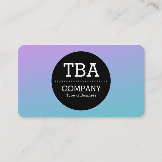 黒い円v2 – ソフトグラデーション 名刺 (正面)