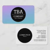 黒い円v2 – ソフトグラデーション 名刺 (正面/裏面)