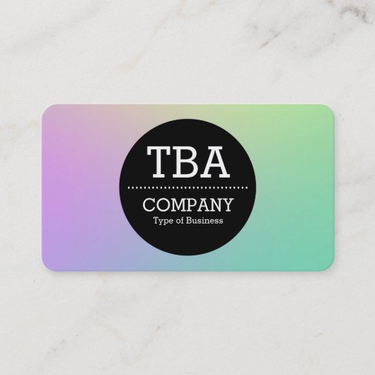 黒い円v2 – ソフトグラデーション 名刺 (正面)