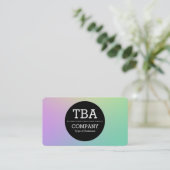 黒い円v2 – ソフトグラデーション 名刺 (スタンド正面)