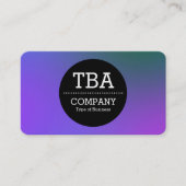 黒い円v2 – ソフトグラデーション 名刺 (正面)