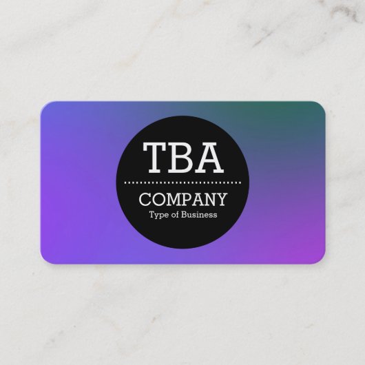 黒い円v2 – ソフトグラデーション 名刺 (正面)