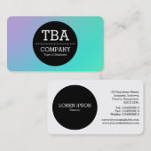 黒い円v2 – ソフトグラデーション 名刺 (正面/裏面)