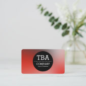 黒い円v2 – ソフトグラデーション 名刺 (スタンド正面)