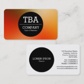 黒い円v2 – ソフトグラデーション 名刺 (正面/裏面)