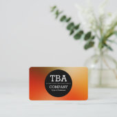 黒い円v2 – ソフトグラデーション 名刺 (スタンド正面)