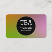 黒い円v2 – ソフトグラデーション 名刺 (正面)