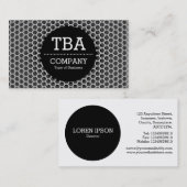 黒い円v2 – ハニカム 名刺 (正面/裏面)