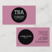 黒い円v2 – 埃っぽいバラ 名刺 (正面/裏面)