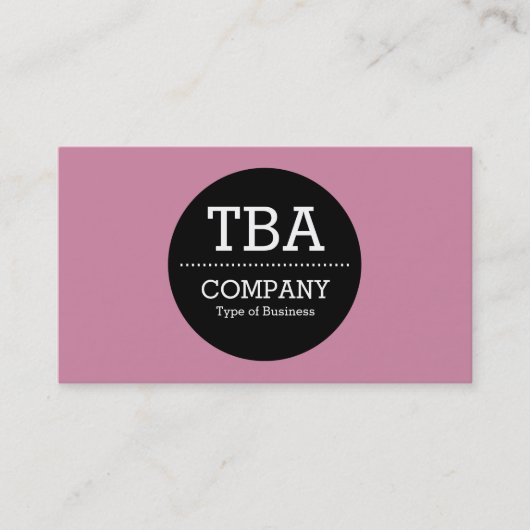 黒い円v2 – 埃っぽいバラ 名刺 (正面)