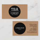 黒い円v2 -板紙箱 名刺 (正面/裏面)