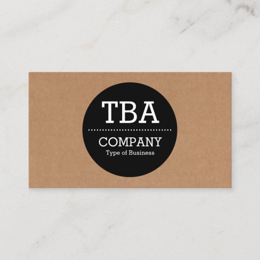 黒い円v2 -板紙箱 名刺 (正面)