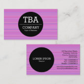 黒い円v2 – 紫ブラシ 名刺 (正面/裏面)