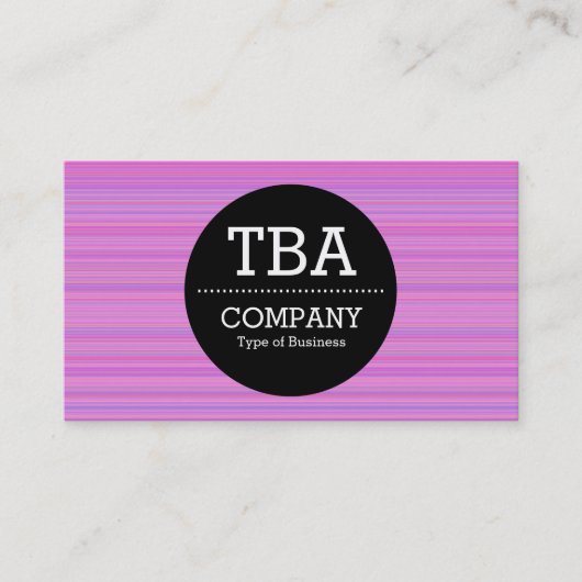 黒い円v2 – 紫ブラシ 名刺 (正面)