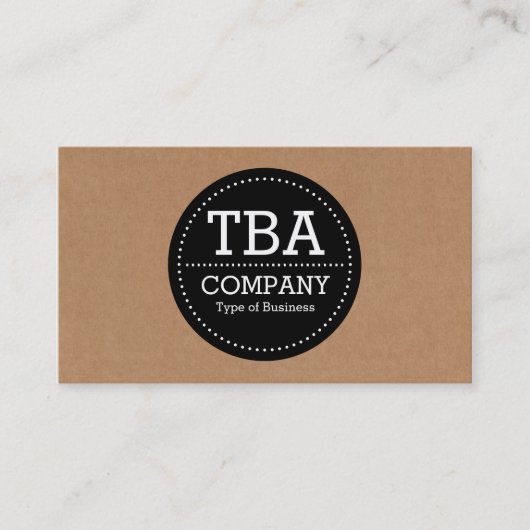 黒い円v3 -板紙箱 名刺 (正面)