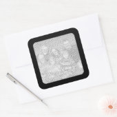 黒い写真のステッ縁どク スクエアシール (封筒)