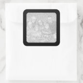 黒い写真のステッ縁どク スクエアシール (バッグ)