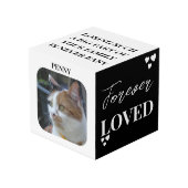 黒い写真の猫への思い出のペットメモリアル フォトキューブ (正面アングル)