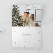 黒い写真エレガントコラージメリークリスマスカード シーズンカード (内部)