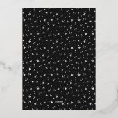 黒い写真エレガントハッピーパウィデイズシルバー 箔シーズンカード (裏面)