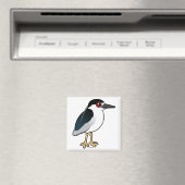 黒い冠をかぶったナイトヘロン マグネット (インサイチュ (食洗機))