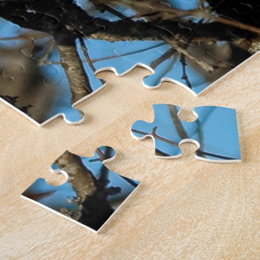 黒い冠をかぶったヤギのプロフィール ジグソーパズル (側面)