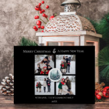 黒い冬の森のフローラ写真コラージュ