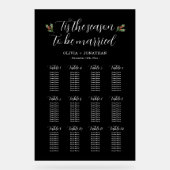 黒い冬の結婚式のシーティンググラフアクリル記号 アクリルサイン (正面)